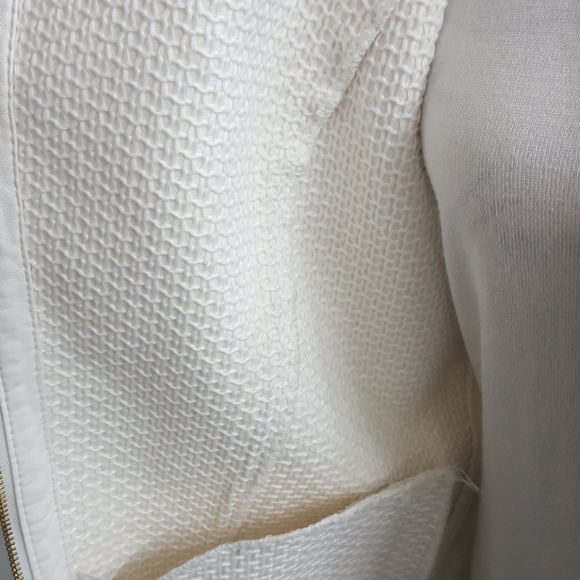 Calvin Klein cream faux leather jacket - Picture 5 of 7